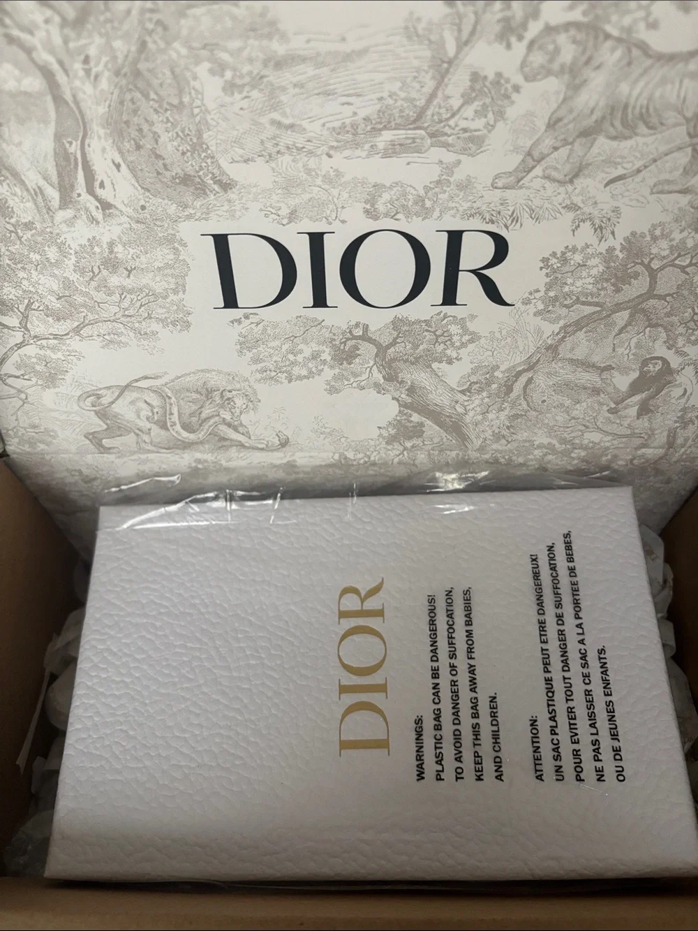 New - Dior Cannage Quilted Lipstick Case Keychain / Bagcharm with 3 Lipsticks